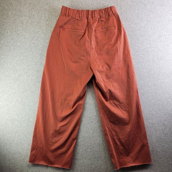 BDG Urban Outfitters Pants Womens 4 Brown Wide Leg Cropped High Rise Raw Hem - Picture 5 of 16